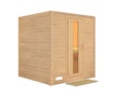 Vorschaubild Karibu Sauna Mojave - Massivholzsauna mit Fronteinstieg 38 mm