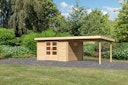 Vorschaubild Karibu Woodfeeling Gartenhaus Trittau 3/4/5 inkl. 300 cm Anbaudach - 38 mm