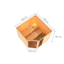 Vorschaubild Karibu Woodfeeling Sauna Tabea - 38 mm Massivholz Aktionssauna inkl. gratis Saunaofen im Wert von 599,99 €