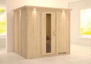 Vorschaubild Karibu Sauna Sodin mit Fronteinstieg 68 mm inkl. gratis Saunaofen im Wert von 599,99 €