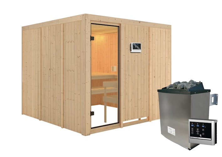 Karibu Woodfeeling Sauna Arvika - 68 mm Aktionssauna
