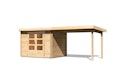 Vorschaubild Karibu Woodfeeling Gartenhaus Bastrup 3 naturbelassen - 28 mm