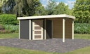 Vorschaubild Karibu Woodfeeling Gartenhaus Schwandorf 3/5 inkl. 240 cm Schleppdach mit Rückwand - 19 mm