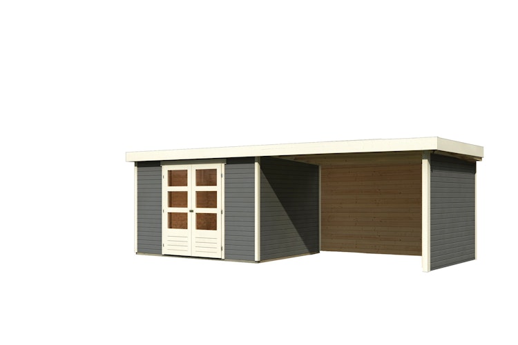 Karibu Woodfeeling Gartenhaus Askola 2/3/3,5/4/5 m. 275 cm Schleppdach/Seiten- und Rückwand