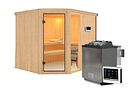 Vorschaubild Karibu Sauna Fiona 3 mit Eckeinstieg 68 mm inkl. gratis Saunaofen im Wert von 899,99€