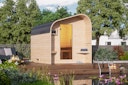 Vorschaubild Karibu Gartensauna/Saunafass Fasshaus 2 asymmetrisch inkl. gratis Saunaofen im Wert von 599,99 €
