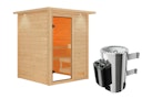 Vorschaubild Karibu Woodfeeling Sauna Sandra - 38 mm Massivholz Aktionssauna inkl. gratis Sauna-Zubehörset im Wert von 234,94 €