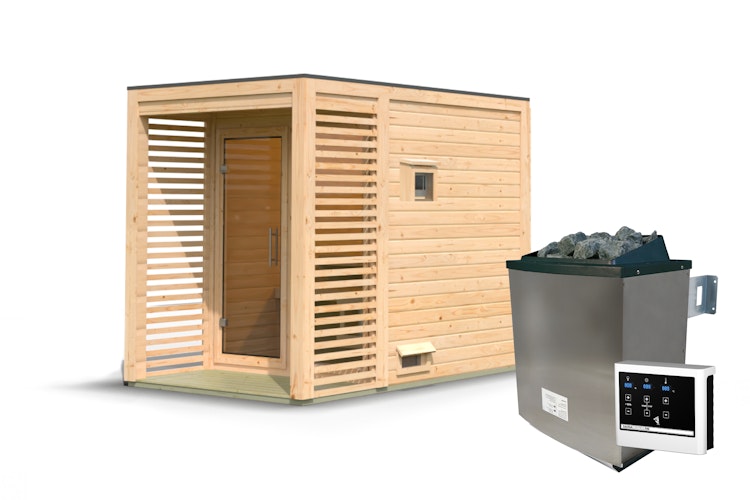 Karibu Gartensauna Saunahaus Angkor 1 inkl. gratis Saunaofen im Wert von 599,99 €