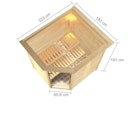 Vorschaubild Karibu Woodfeeling Sauna Elea - 38 mm Massivholz Aktionssauna inkl. gratis Saunaofen im Wert von 599,99 €