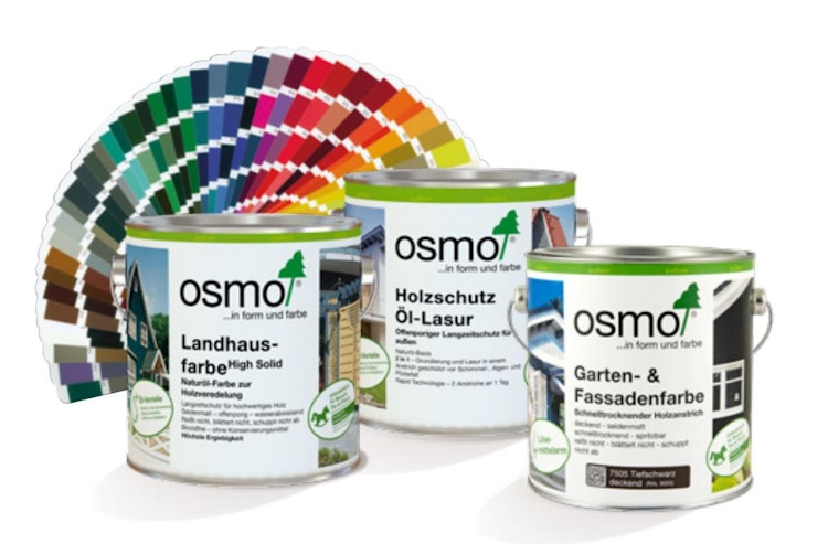Osmo Garten und Fassadenfarbe für Außenbereich in Wunschfarbton 2,5l (Farbmischservice)