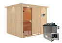 Vorschaubild Karibu Sauna Gobin mit Fronteinstieg 68 mm inkl. gratis Saunaofen im Wert von 599,99 €