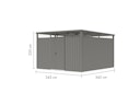 Karibu Metall Gartenhaus Osten (Østen) inkl. gratis Metallbox im Wert von 349,99 €