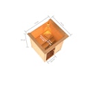 Karibu Woodfeeling Sauna Sandra - 38 mm Massivholz Aktionssauna inkl. gratis Saunaofen im Wert von 599,99 €