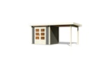 Vorschaubild Karibu Woodfeeling Gartenhaus Kandern 1/2/3 mit 235 cm Schleppdach + Rückwand