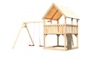 Vorschaubild Akubi Kinderspielturm Luis mit Doppelschaukelanbau inkl. Kletterwand