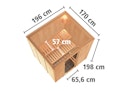 Vorschaubild Karibu Sauna Sodin mit Fronteinstieg 68 mm
