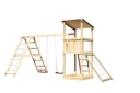 Vorschaubild Akubi Kinderspielturm Anna mit Pultdach inkl. Netzrampe, Doppelschaukel und Klettergerüst