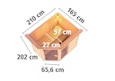Vorschaubild Karibu Sauna Fiona 1 mit Eckeinstieg 68 mm inkl. gratis Saunaofen im Wert von 599,99 €