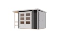 Vorschaubild Karibu Multifunktionshaus Pultdach-Gartenhaus inkl. Schleppdach und Anbauschrank - 19 mm