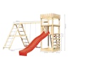 Vorschaubild Akubi Kinderspielturm Ritterburg Löwenherz inkl. Wellenrutsche, Doppelschaukelanbau, Klettergerüst und Kletterwand