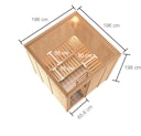 Vorschaubild Karibu Woodfeeling Sauna Oulu - 68 mm Aktionssauna inkl. gratis Saunaofen im Wert von 599,99 €