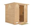 Vorschaubild Karibu Sauna Mojave - Massivholzsauna mit Fronteinstieg 38 mm