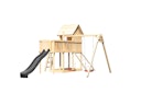 Vorschaubild Akubi Stelzenhaus Frieda mit Wellenrutsche, Doppelschaukelanbau, Anbauplattform und Netzrampe