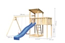 Vorschaubild Akubi Kinderspielturm Anna mit Pultdach inkl. Wellenrutsche, Doppelschaukel und Anbauplattform