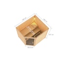 Vorschaubild Karibu Woodfeeling Sauna Elea - 38 mm Massivholz Aktionssauna inkl. gratis Saunaofen im Wert von 599,99 €