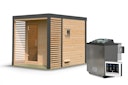 Vorschaubild Karibu Saunahaus Ares 2 - Hybridhaus mit Metallrahmen - 38 mm inkl. gratis Sauna-Zubehörset im Wert von 234,94 €