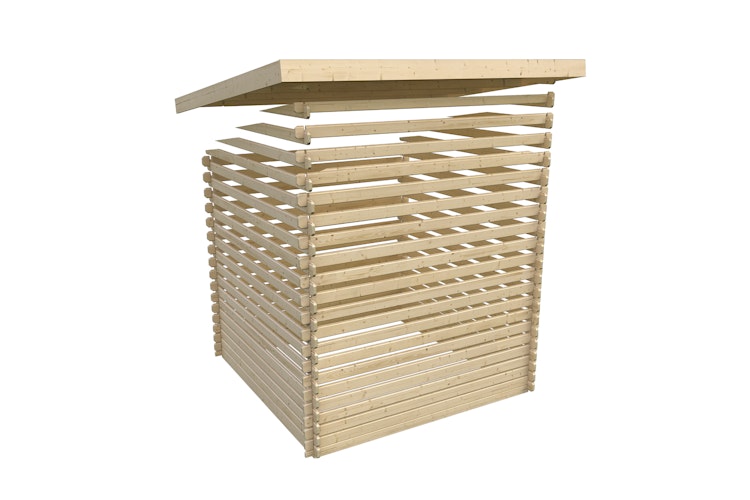 Karibu Woodfeeling Gartenhaus Bastrup 4 naturbelassen - 28 mm