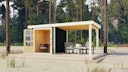 Vorschaubild Karibu Woodfeeling Gartenhaus Askola 2/3/3,5/4/5/6 mit 280 cm Schleppdach