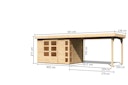 Karibu Woodfeeling Gartenhaus Kerko 3/4/5/6 mit 280 cm Schleppdach - 19 mm