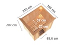 Karibu Sauna Fanja - 68 mm Systemsauna - 230 Volt Plug & Play