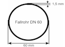 Vorschaubild Fallrohr DN 60 200 cm braun
