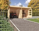 Vorschaubild Karibu Woodfeeling Gartenhaus Bastrup 2 naturbelassen - 28 mm