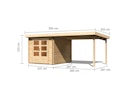 Vorschaubild Karibu Woodfeeling Gartenhaus Bastrup 4 naturbelassen - 28 mm
