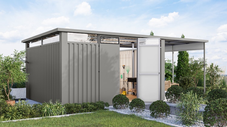 Karibu Metall Gartenhaus Osten (Østen) inkl. gratis Metallbox im Wert von 349,99 €