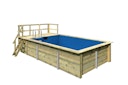 Vorschaubild Karibu Rechteck Pool Gr. 3 - 350 x 530 cm - kesseldruckimprägniert Sparset mit Filteranlage 