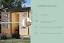 Karibu Metall-Holzgartenhaus Hybridhaus Jupiter A/B/C/D - 19 mm/0,5 mm