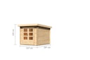 Vorschaubild Karibu Woodfeeling Gartenhaus Bastrup 4 naturbelassen - 28 mm