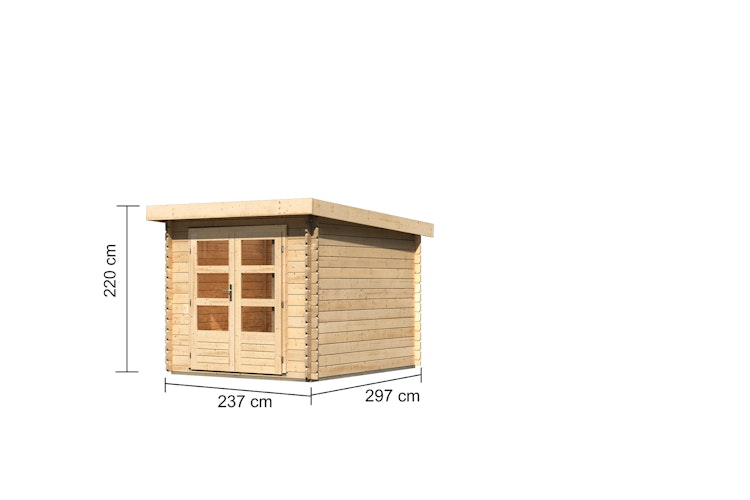Karibu Woodfeeling Gartenhaus Bastrup 4 naturbelassen - 28 mm