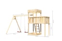 Vorschaubild Akubi Kinderspielturm Ritterburg Löwenherz inkl. Doppelschaukelanbau und Anbauplattform