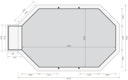 Vorschaubild Karibu Pool Modell X4 610 x 400 cm mit Terrasse - kesseldruckimprägniert mit Metallecken