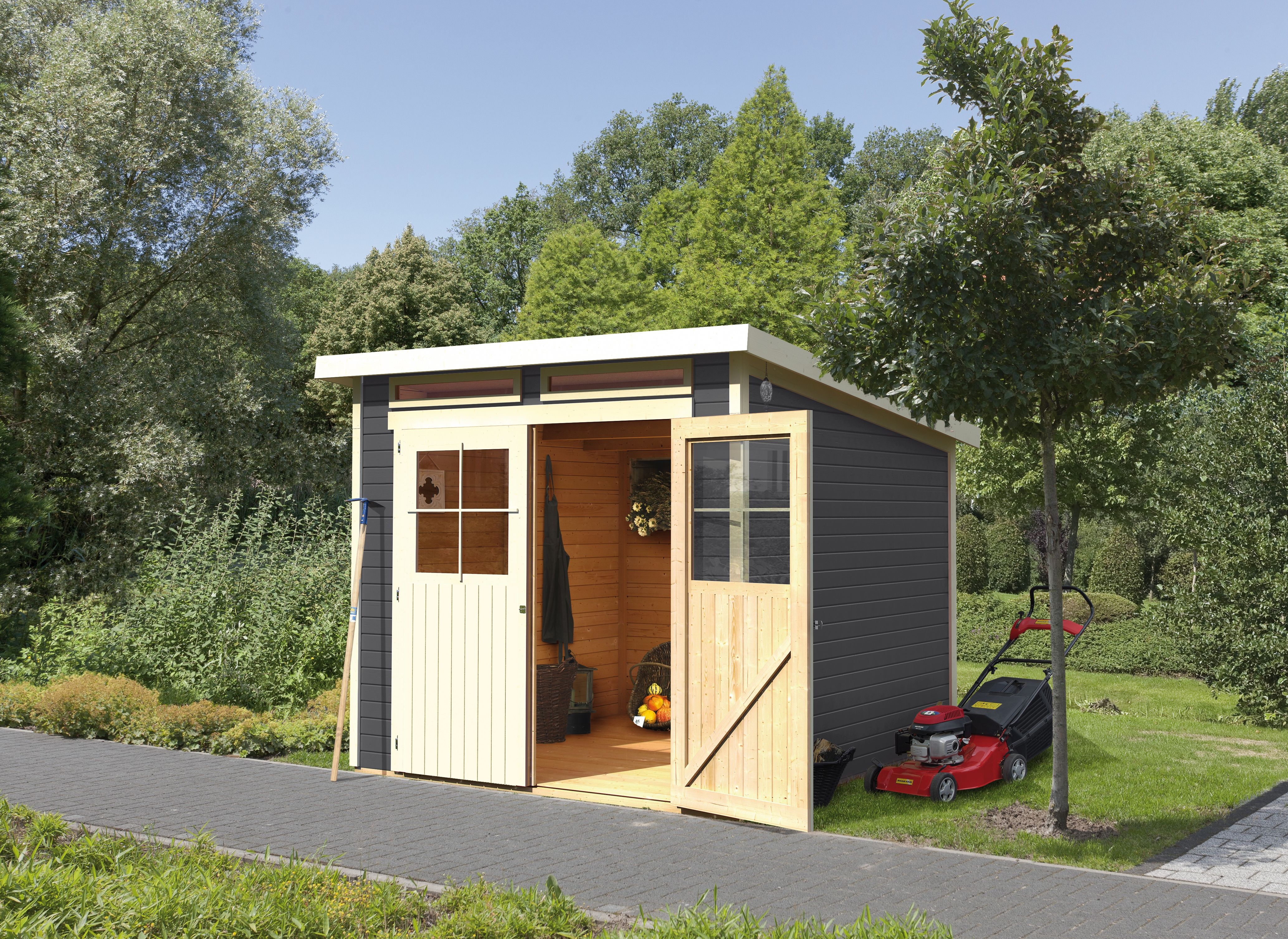 Karibu Eco Gartenhaus Gerätehaus Grebenau / Glücksburg 2/3/4 - 19 mm