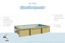 Vorschaubild Karibu Triton Rechteck Pool - 305 x 182 cm - kesseldruckimprägniert