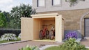 Karibu Fahrradgarage 3/4 inkl. Fahrradschienen (für 3 oder 4 Fahrräder) - 19 mm