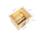 Vorschaubild Karibu Woodfeeling Sauna Adelina - 38 mm Massivholz Aktionssauna inkl. gratis Saunaofen im Wert von 599,99 €