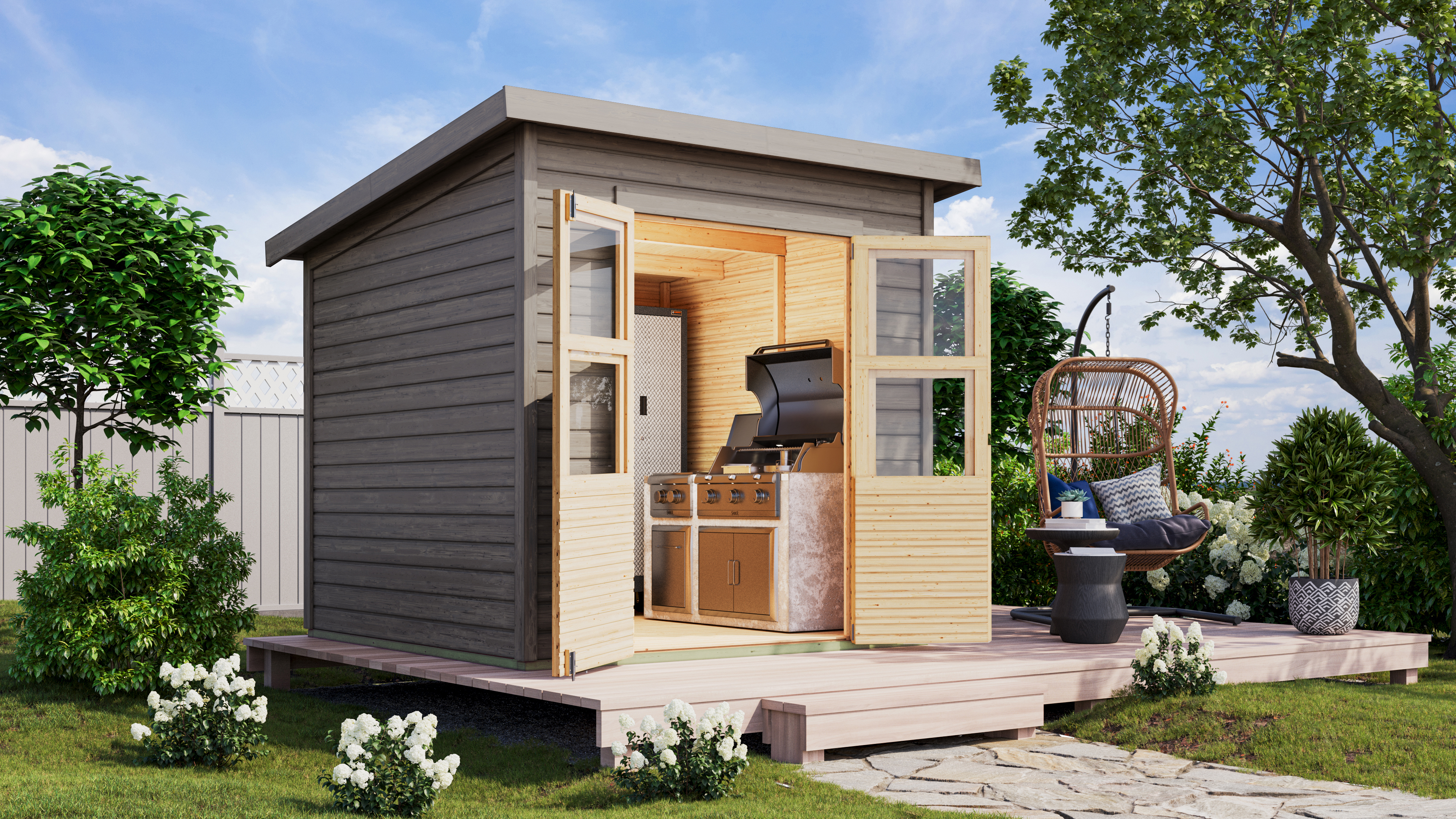 Karibu Gartenhaus Amrum (Merseburg) 1/2 - 14 mm inkl. gratis Expressversand