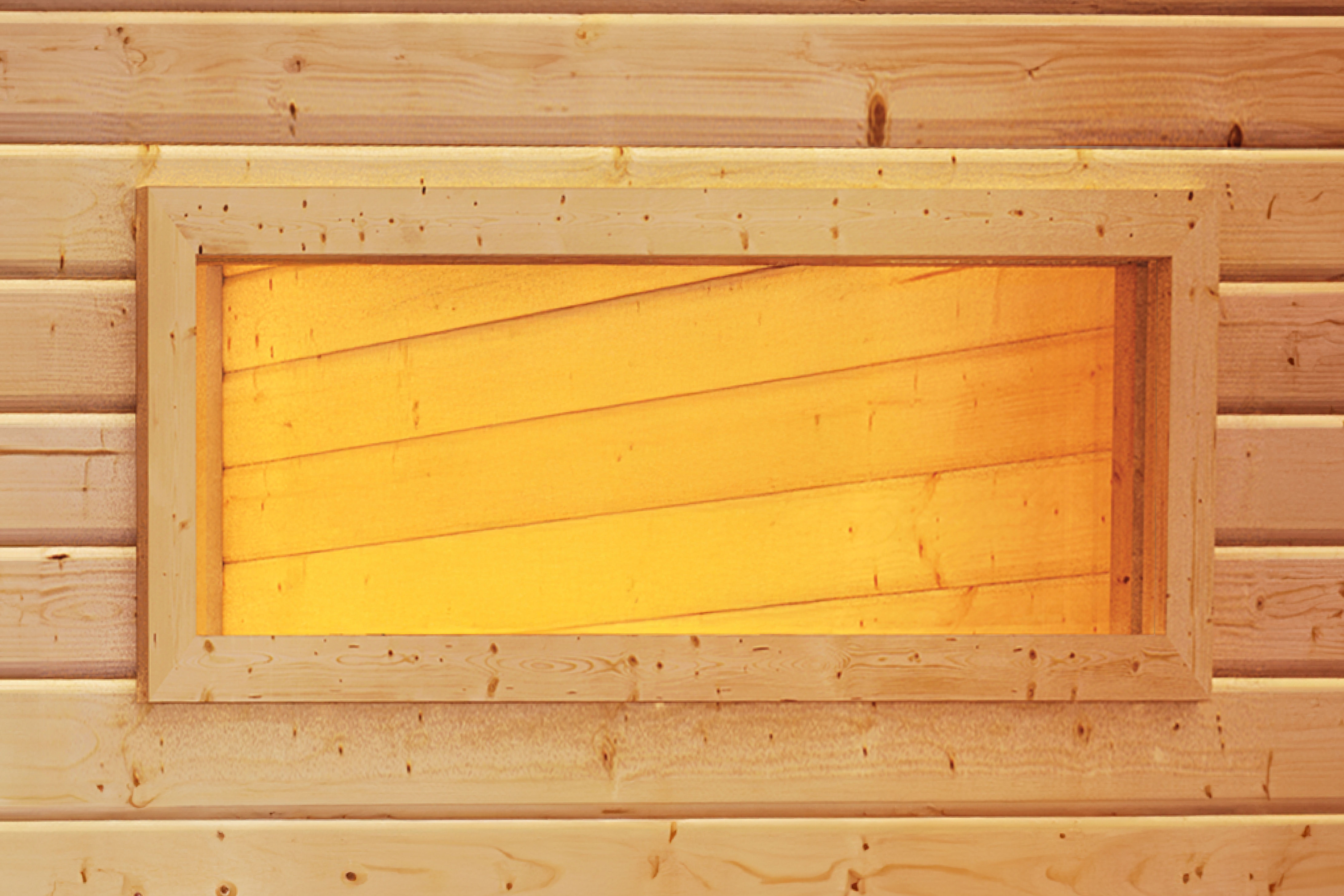 Karibu Fenster feststehend, naturbelassen für 14 mm Häuser 73 x 40 cm - Aktion